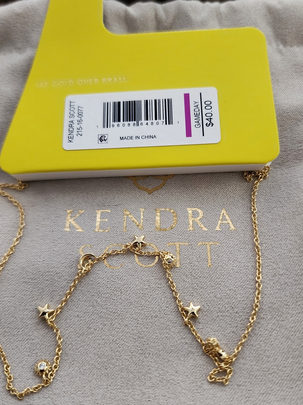 Kendra Scott Gold Star & Moon Necklace - Picture 2 of 2